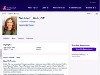 Website Screenshot Debbie L. Holt, DPT
