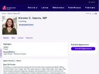 Website Screenshot Kirstin C. Harris, NP