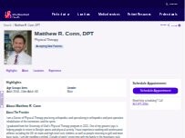 Website Screenshot Matthew R. Conn, DPT