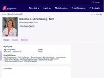 Website Screenshot Eliotte L Hirshberg, MD