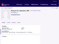 Website Screenshot Robert D. Bartlett, NP