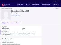 Website Screenshot Brandon J. Hart, MD