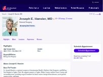 Website Screenshot Joseph E. Hansler, MD