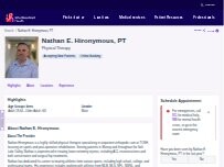Website Screenshot Nathan E. Hironymous, DPT