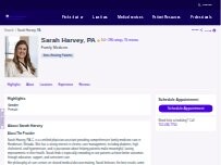 Website Screenshot Sarah Harvey, PA