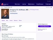 Website Screenshot Gregory R. Hoffman, MD