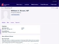 Website Screenshot William A. Brown, NP
