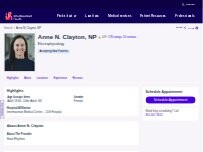 Website Screenshot Anne N. Clayton, NP