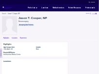 Website Screenshot Jason T. Cooper, NP