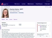 Website Screenshot Kasha Hulse, DPT