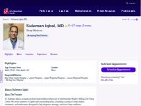 Website Screenshot Suleman Iqbal, MD
