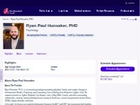 Website Screenshot Ryan Paul Hunsaker, PHD