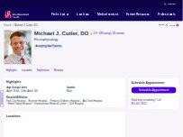 Website Screenshot Michael J. Cutler, DO
