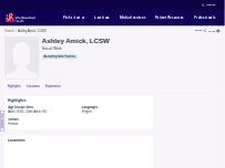 Website Screenshot Ashley Amick, LCSW