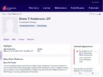 Website Screenshot Drew T Anderson, DPT