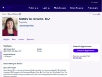 Website Screenshot Nancy M. Bivens, MD