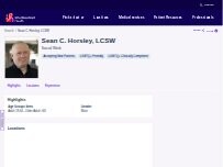 Website Screenshot Sean C. Horsley, LCSW