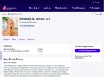 Website Screenshot Miranda B. Ipsen, DPT