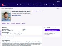Website Screenshot Bogdan C. Anea, MD