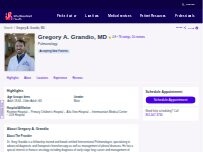 Website Screenshot Gregory A. Grandio, MD