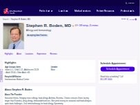 Website Screenshot Stephen R. Boden, MD