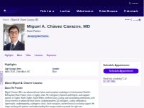 Website Screenshot Miguel A. Chavez Cavazos, MD