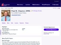 Website Screenshot Paul B. Clayton, DPM