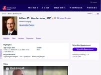 Website Screenshot Allan D. Anderson, MD