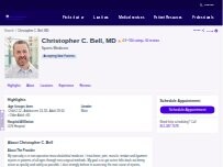 Website Screenshot Christopher C. Bell, MD