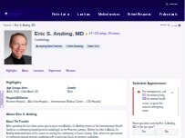 Website Screenshot Eric S. Anding, MD