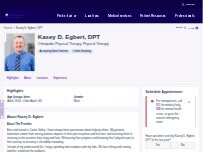 Website Screenshot Kasey D. Egbert, DPT