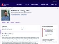 Website Screenshot Nathan M. Casey, DPT