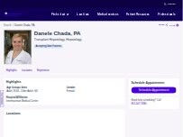 Website Screenshot Danele Chada, PA