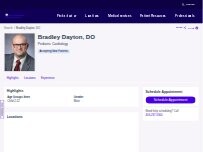 Website Screenshot Bradley Dayton, DO
