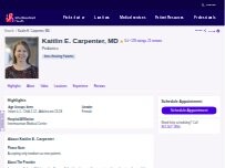 Website Screenshot Kaitlin E. Carpenter, MD