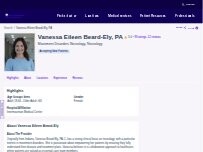 Website Screenshot Vanessa Eileen Beard-Ely, PA