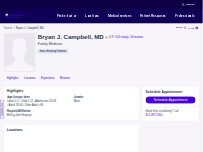 Website Screenshot Bryan J. Campbell, MD