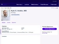 Website Screenshot Kyle S. Hobbs, MD