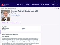 Website Screenshot Cooper Patrick Henderson, MD