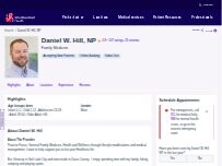 Website Screenshot Daniel W. Hill, NP