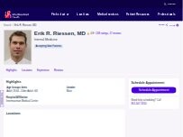 Website Screenshot Erik R. Riessen, MD
