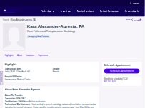 Website Screenshot Kara Alexander-Agresta, PA