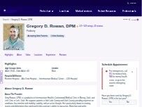 Website Screenshot Gregory D. Rowan, DPM