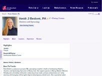 Website Screenshot Heidi J Bedont, PA