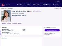Website Screenshot Lisa M. Gravelle, MD