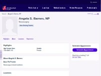 Website Screenshot Angela S. Barnes, NP