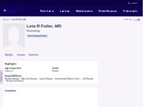 Website Screenshot Leta R Fuller, MD