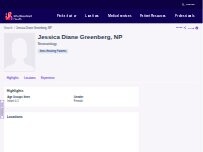 Website Screenshot Jessica Diane Greenberg, NP