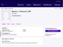Website Screenshot Maria L. Kinmont, NP