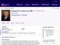 Website Screenshot Edward R. Anderson, MD